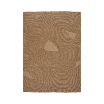 Wollen vloerkleed bruin 160x230 cm Pune