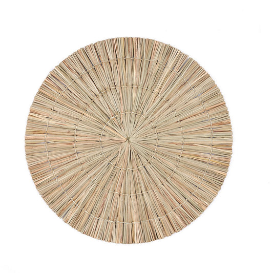 Zeegras placemat rond naturel 35 cm set van 2, 4 of 6 Alang