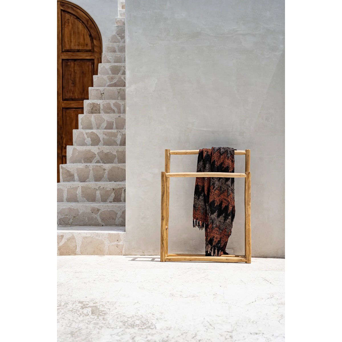 Zwart oranje katoenen plaid S'il vous Plaid