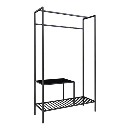 Zijaanzicht Vita garderobe met rail en bovenste plank