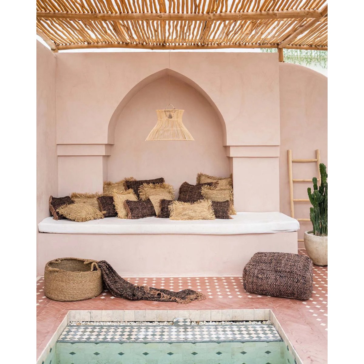 Zwarte katoenen plaid S'il vous Plaid