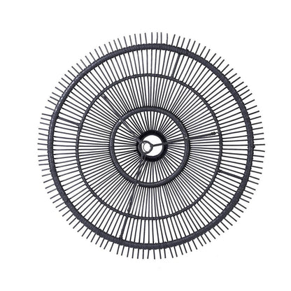 Van bovenaf gezien komt het grafische patroon prachtig tot zijn recht. Een perfect voorbeeld van hoe design en vakmanschap samen een blikvanger vormen.
