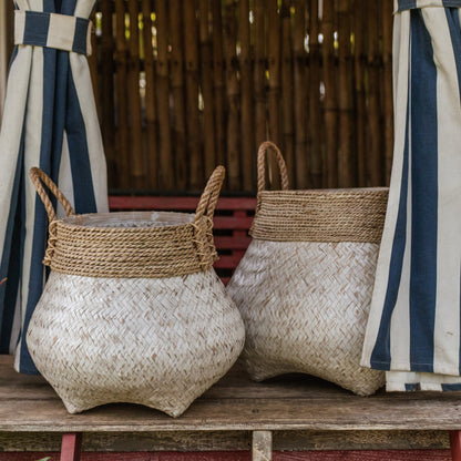 Witte Ibiza stijl Mand BENOA