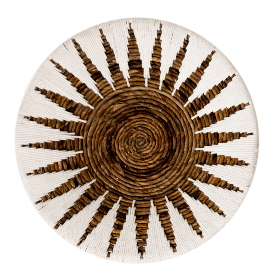 Boho wanddecoratie of decoratie schaal van bananenblad Madala
