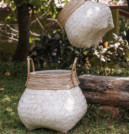 Witte Ibiza stijl Mand BENOA
