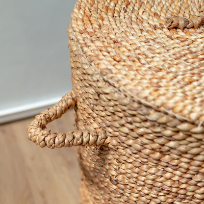 Boho waterhyacint wasmand Aman closeup detail