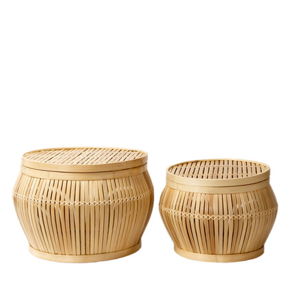 Productfoto bamboe sidetables batavia closeup detail