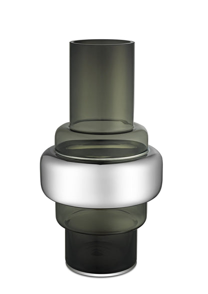 Productfoto geometrische grijze glazen vaas Tyler