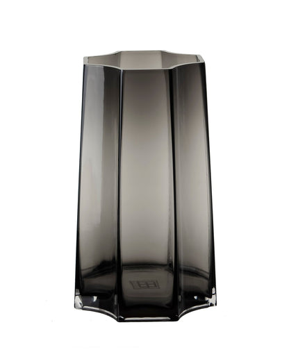 Productfoto geometrische zwarte glazen vaas Lenox