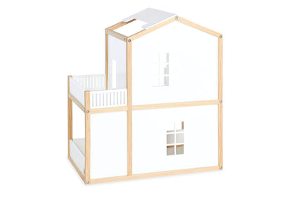 Productfoto witte en beige houten poppenhuis Ida achterkant