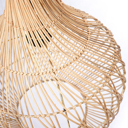 Closeup detail Rotan hanglamp Kenari