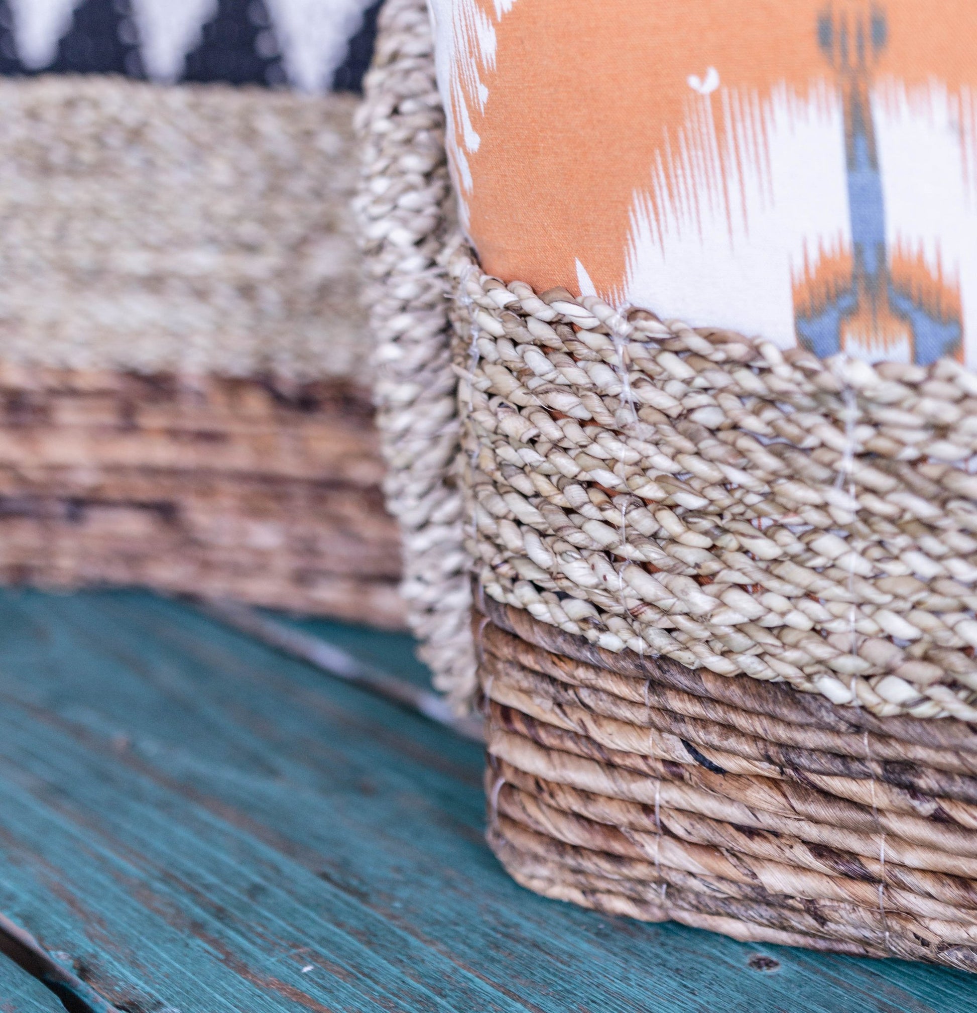 Sfeerfoto Geweven mand Kapauku close up detail