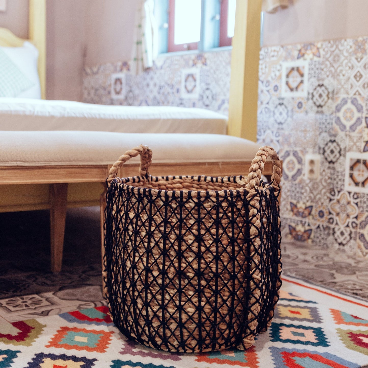 Sfeerfoto Geweven mand Praya