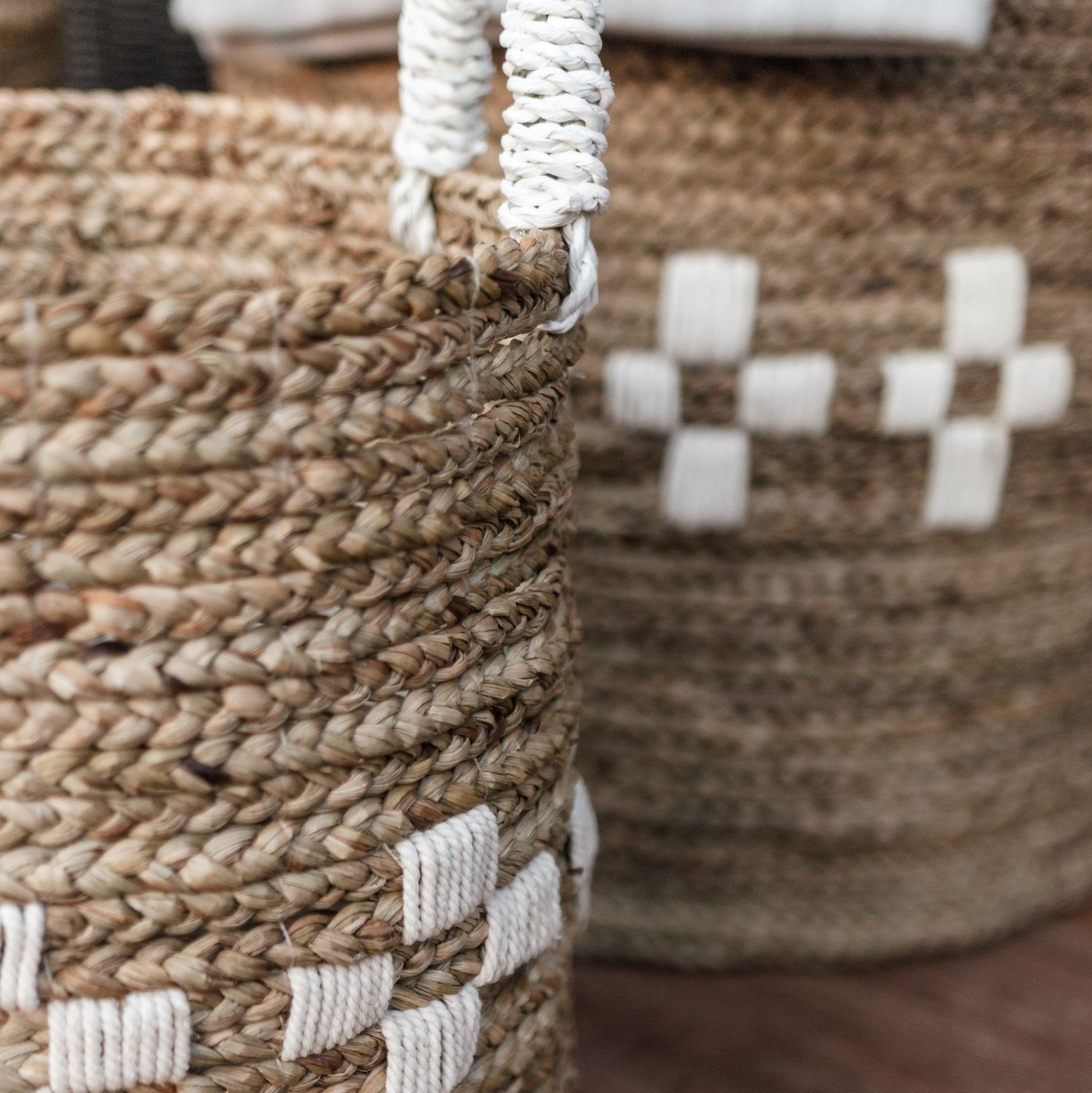 Sfeerfoto Geweven manden Lawang closeup detail