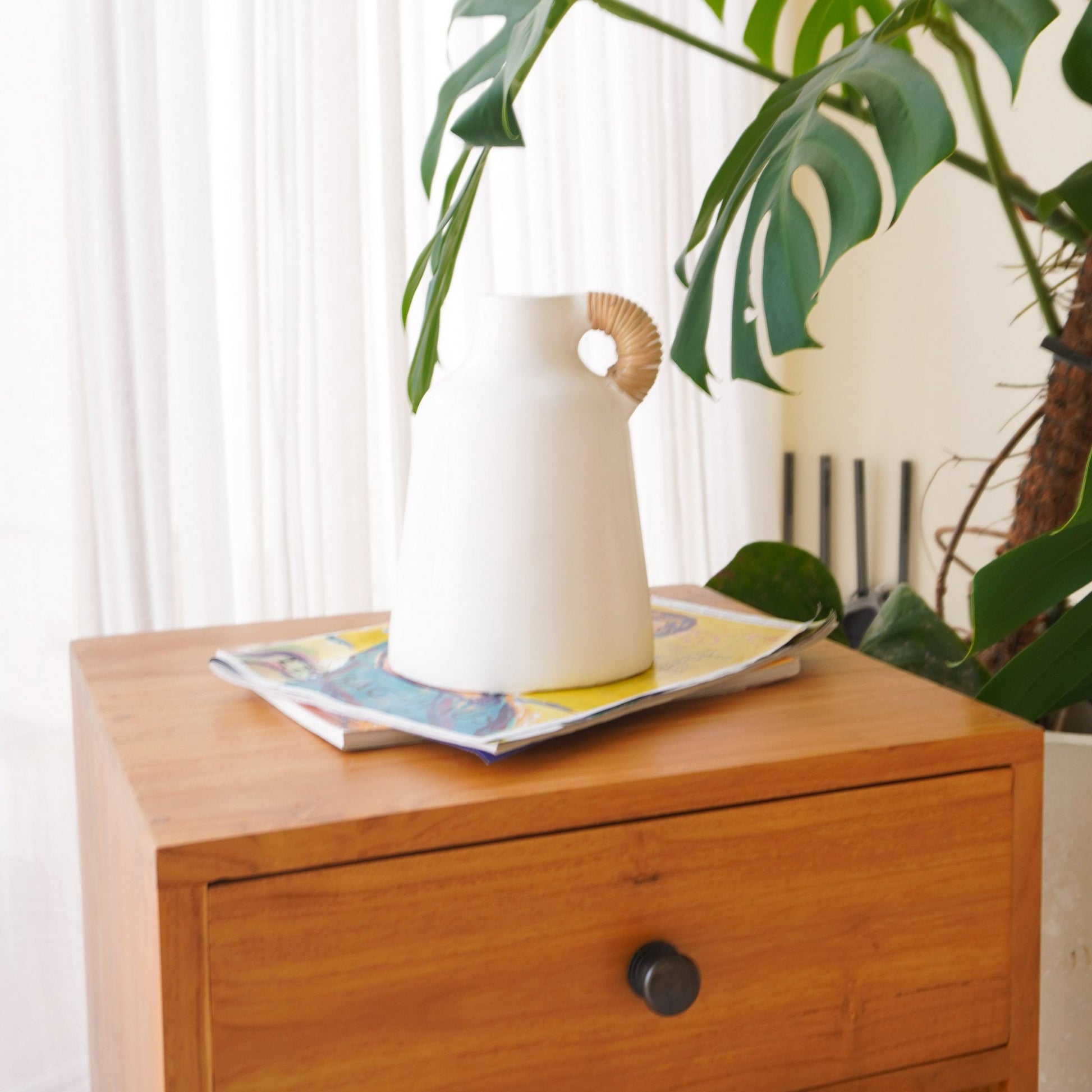 Sfeerfoto Keramieken vaas Sana met plant