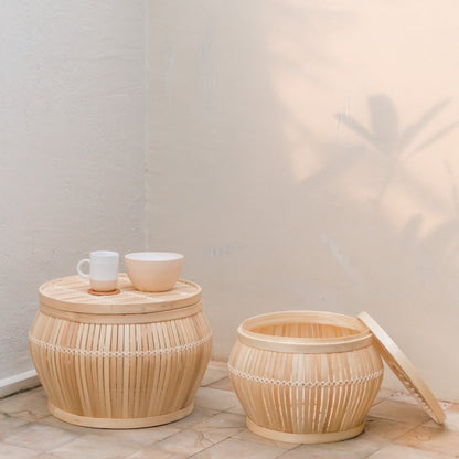 Sfeerfoto bamboe sidetables batavia
