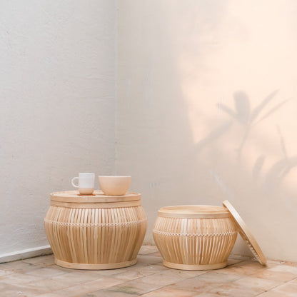 Sfeerfoto bamboe sidetables batavia