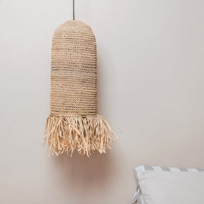 Sfeerfoto raffia lampenkap Kawah