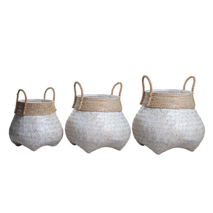 Witte Ibiza stijl Mand BENOA