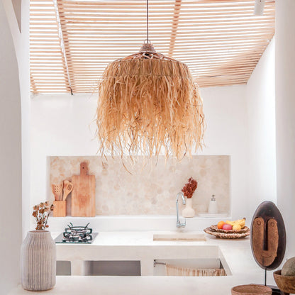 Raffia hanglamp Kawi